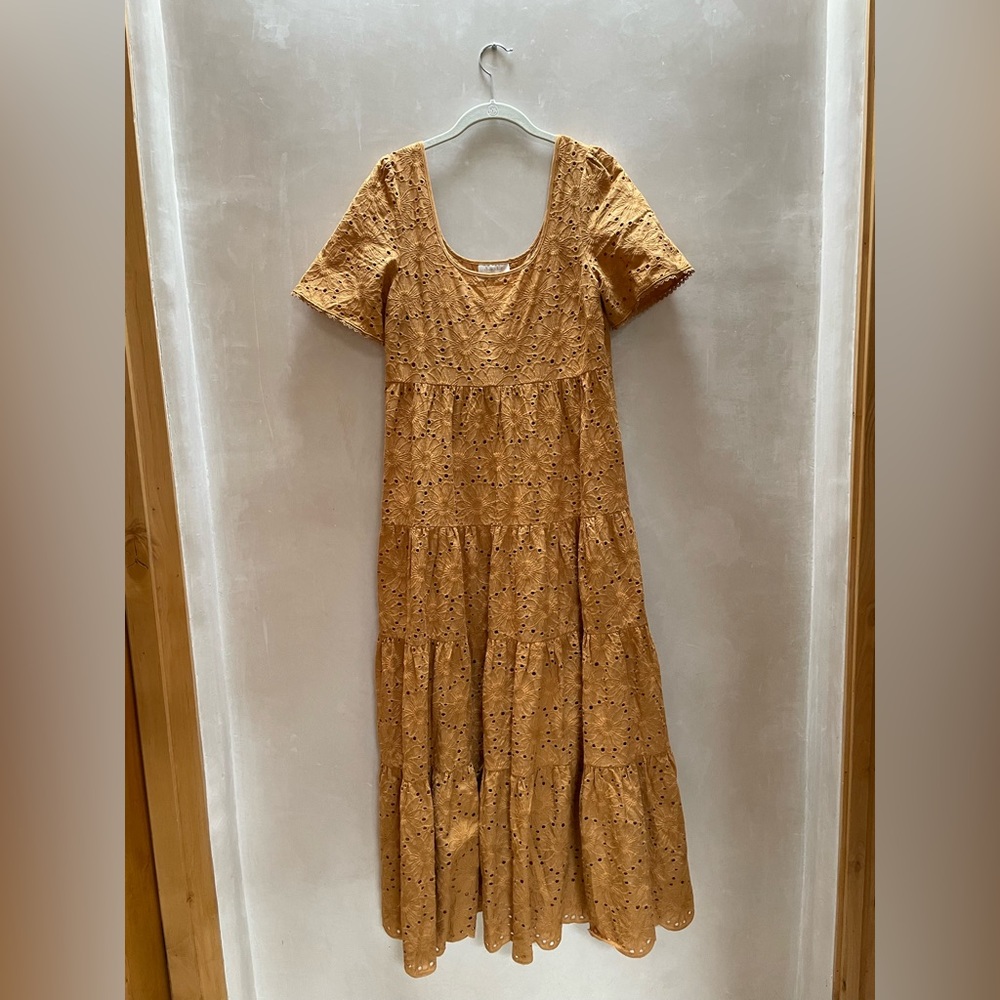 August the Label yellow eyelet sundress